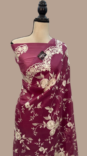 Organza Chikankari Handloom Banarasi Saree - The Handlooms