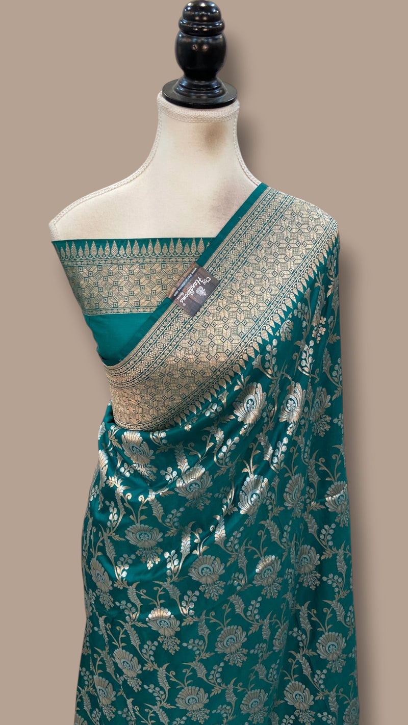 Pure Katan Silk Banarasi Handloom Saree - All Over Sona Roopa Work