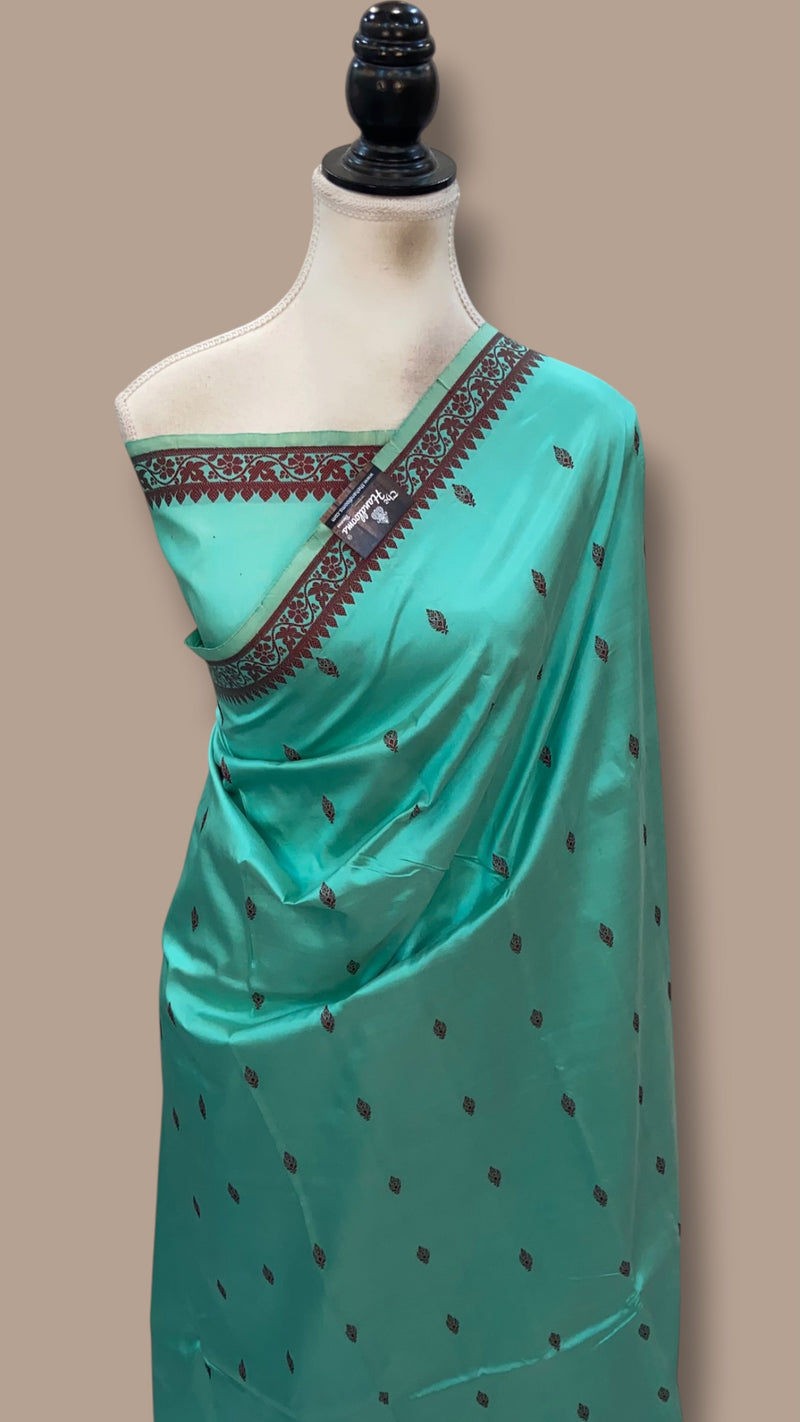Pure Katan Silk Reshmi Zari Banarasi Handloom Saree
