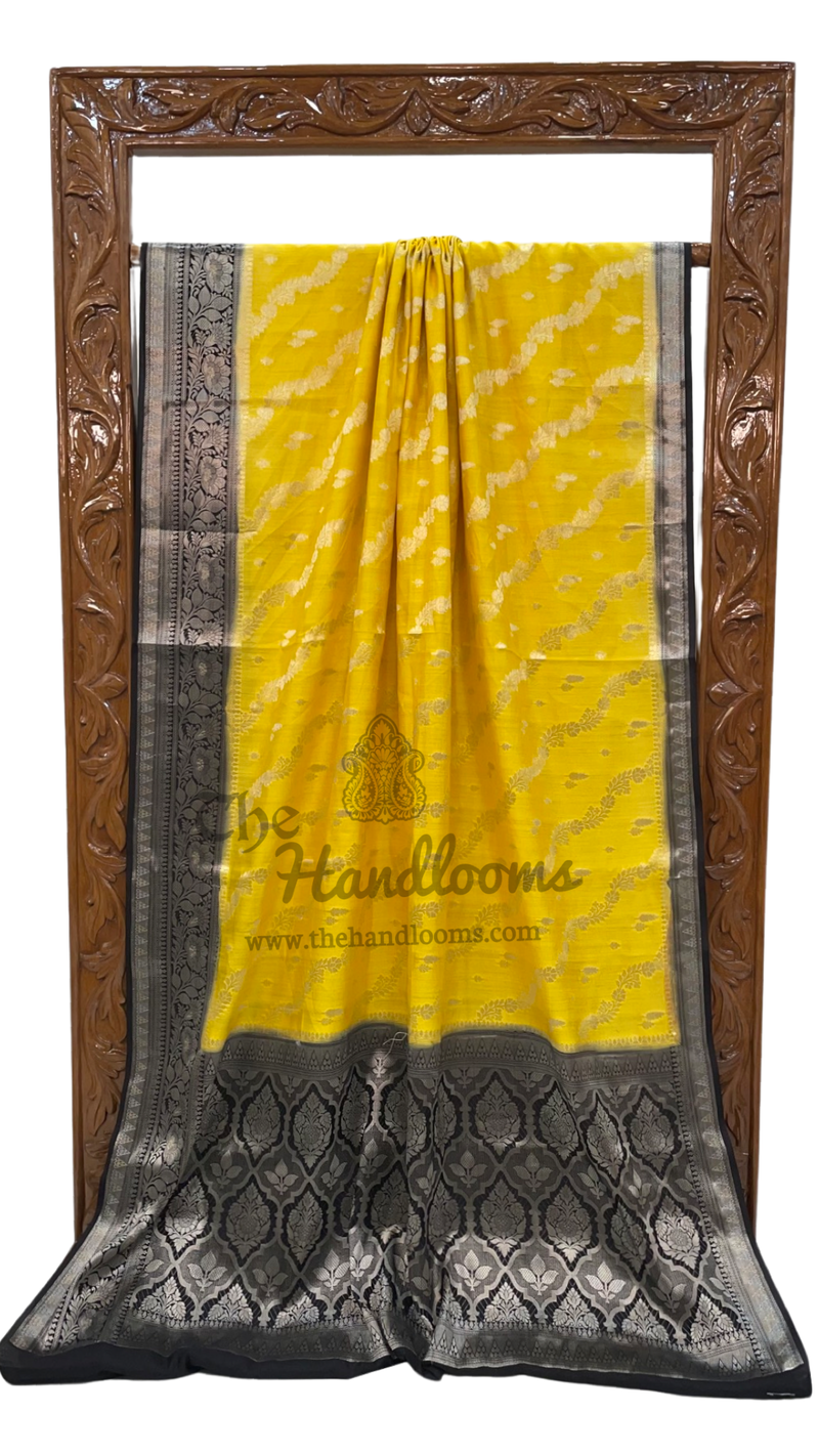Pure Chiniya Silk Handloom Banarasi Saree - The Handlooms