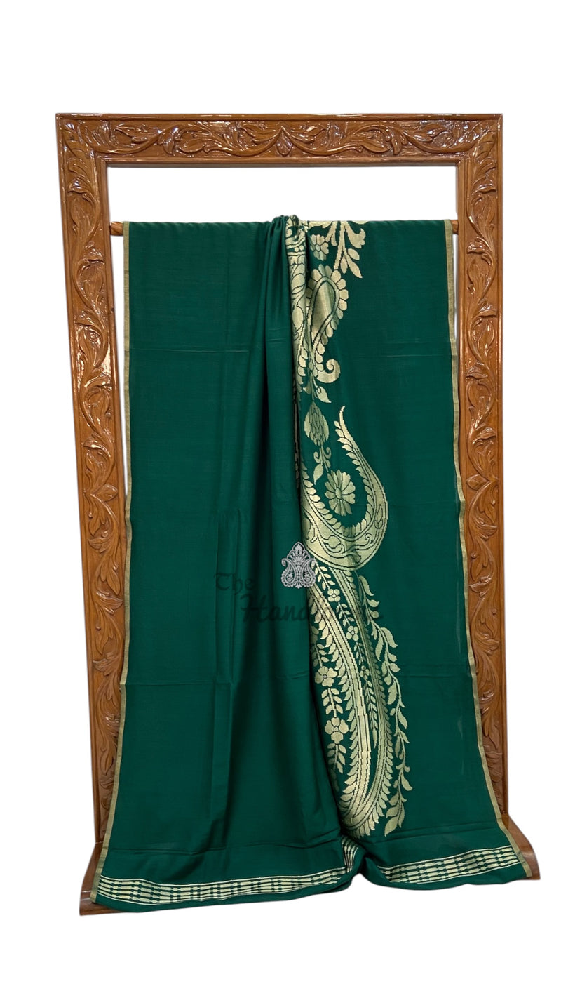 Pure Moonga Georgette Handloom Banarasi Saree