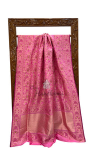 Nita Ambani in Regal Pure Katan Jamdani Silk Banarasi Saree – Handwoven Tanchui Brocade - The Handlooms
