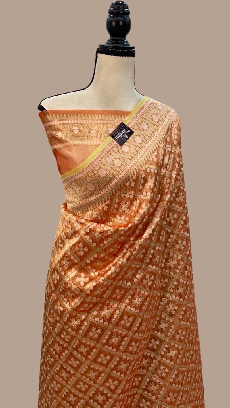 Pure Tissue Reshmi zari Banarasi Saree - The Handlooms