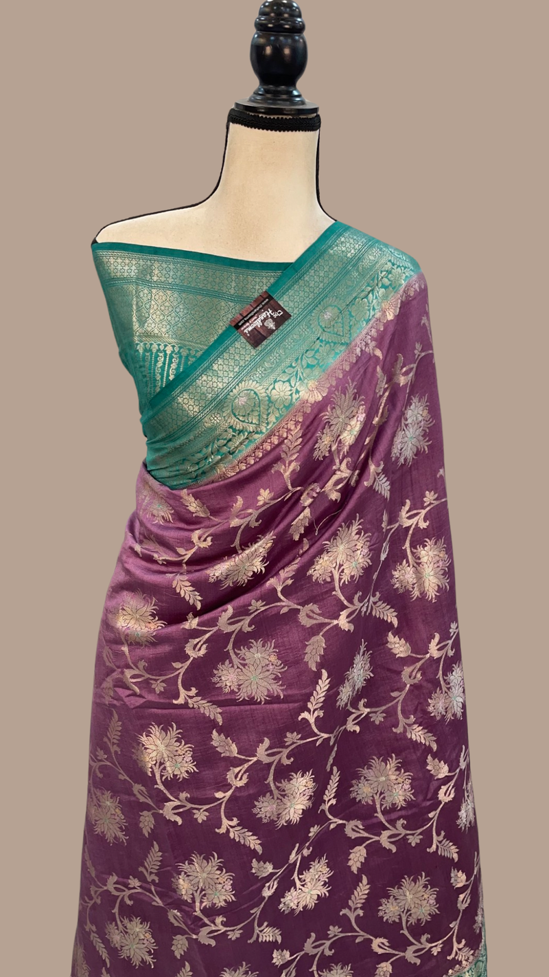 Pure Chiniya Silk Handloom Banarasi Saree - The Handlooms