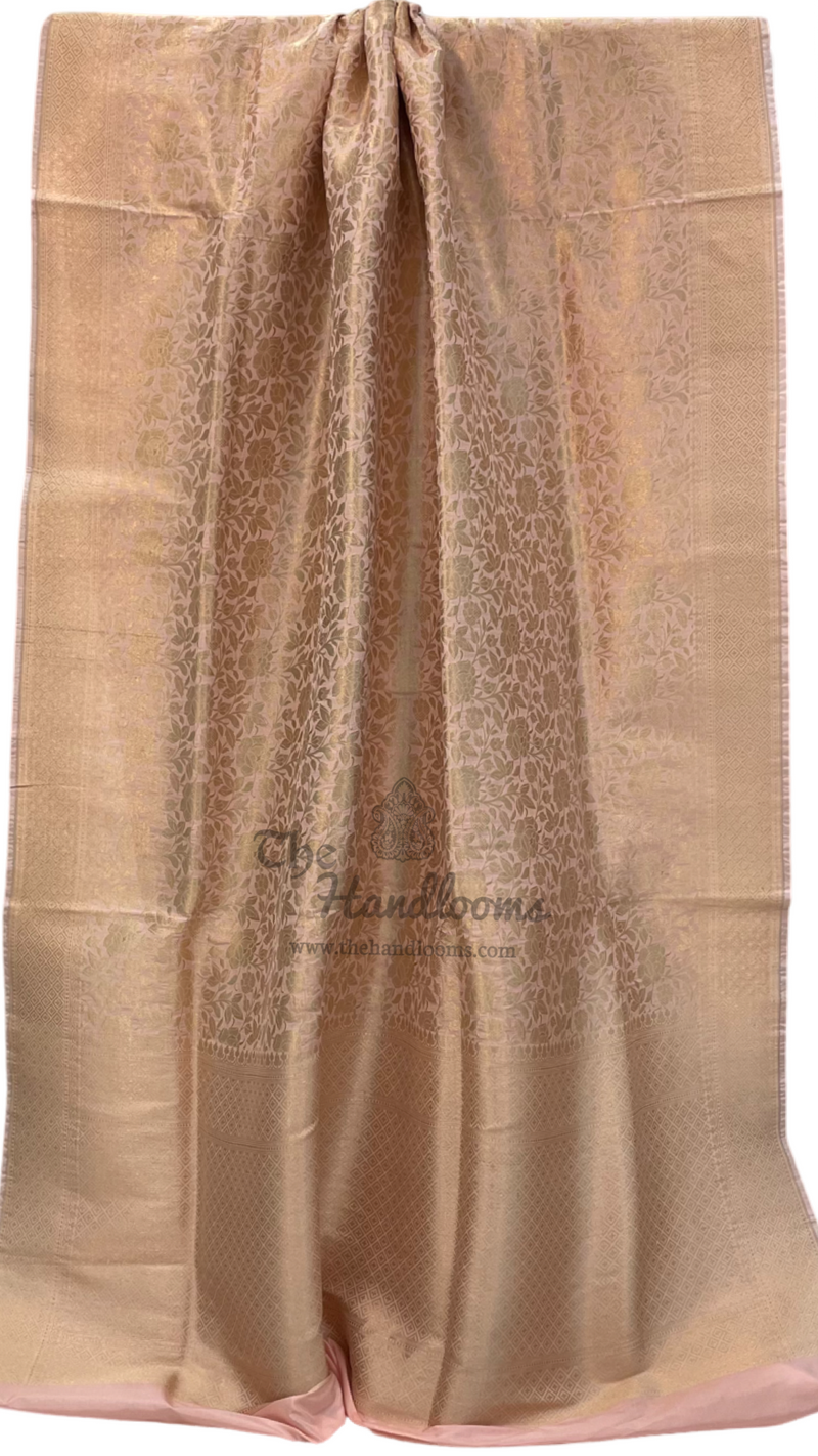 Pure Katan Silk Banarasi Handloom Saree - Tanchui Brocade - The Handlooms