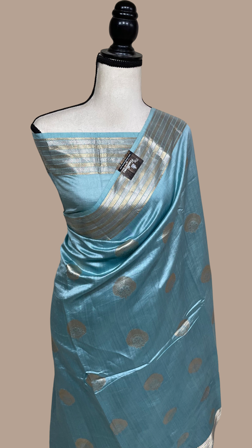 Pure Chiniya Silk Khaddi Handloom Banarasi Saree - The Handlooms