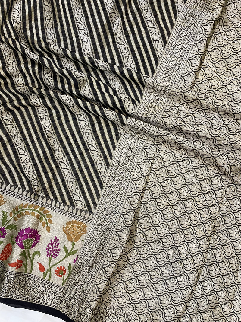 Pure Chiffon Khaddi Banarasi Saree - The Handlooms