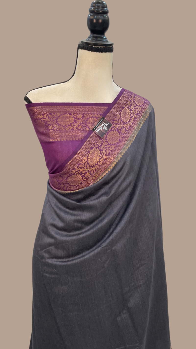 Moonga Georgette Handloom Banarasi Saree - The Handlooms