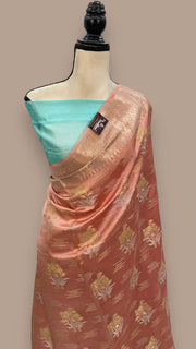 Pure Mango Silk Banarasi Handloom Saree - The Handlooms