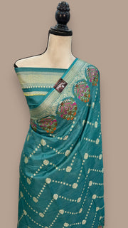 Pure Tussar Silk Handloom Banarasi Saree - The Handlooms