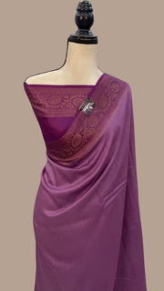 Moonga Georgette Handloom Banarasi Saree - The Handlooms