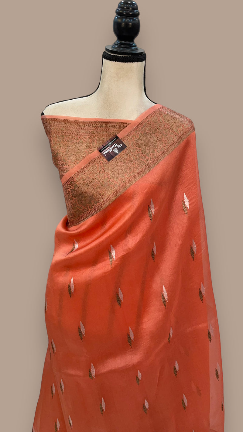 Pure Kora Handloom Banarasi Saree - The Handlooms