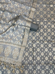 Pure Butter Silk Banarasi Dress material - The Handlooms