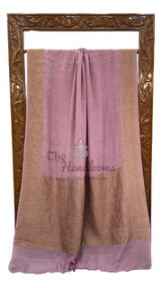 Khaddi Crepe Georgette Banarasi Saree -  Antique zari - The Handlooms