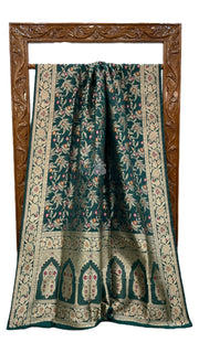 Pure Katan Silk Banarasi Handloom Saree - All over Jaal work with Meenakari - The Handlooms