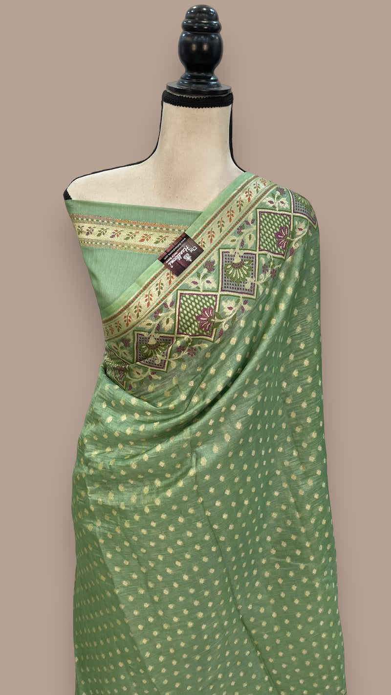 Pure Tussar Silk Handloom Banarasi Saree - The Handlooms