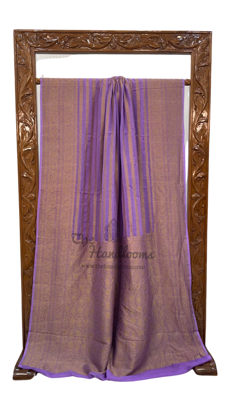 Khaddi Georgette Banarasi Saree -  Antique zari - The Handlooms