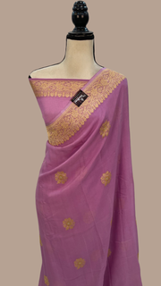 Pure Khaddi Georgette Banarasi Saree -  Gold zari - The Handlooms