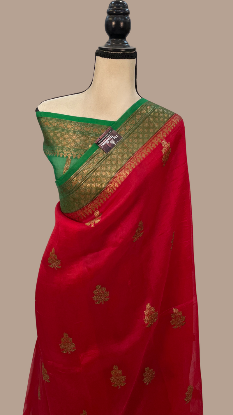 Pure Kora Handloom Banarasi Saree - The Handlooms