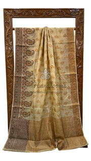 Pure Tussar Silk Handloom Banarasi Saree - The Handlooms