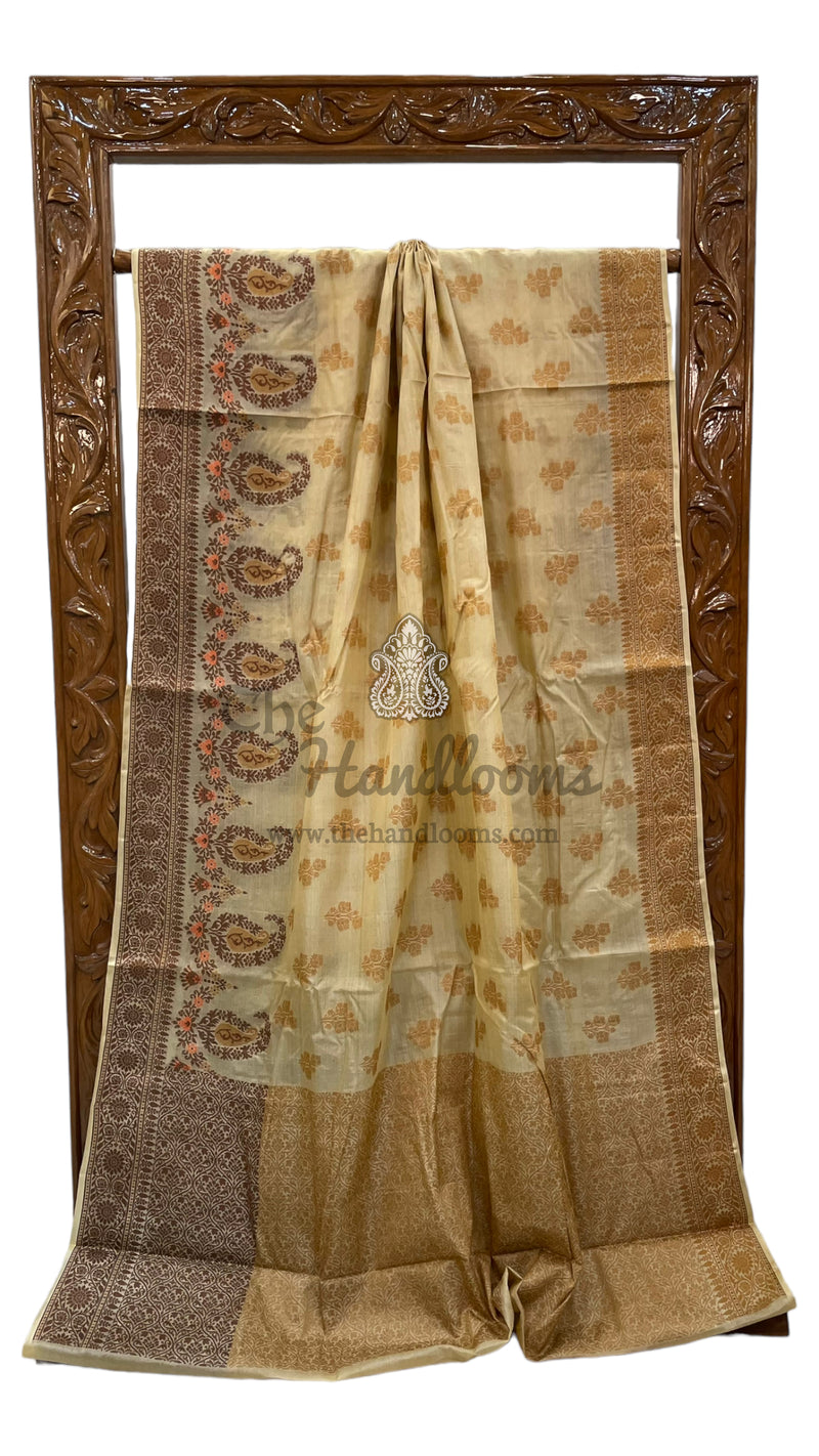 Pure Tussar Silk Handloom Banarasi Saree - The Handlooms