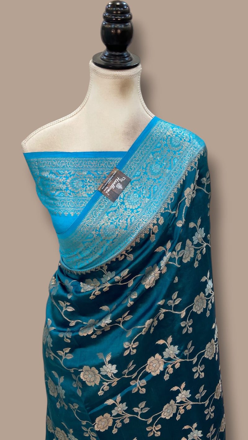 Pure Mango Silk Banarasi Handloom Saree - The Handlooms
