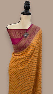 Khadki Georgette Banarasi Saree -  Antique zari - The Handlooms