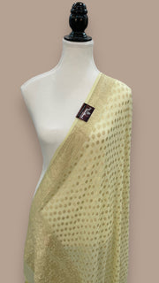 Pure Khaddi Georgette Dupatta - water zari - The Handlooms