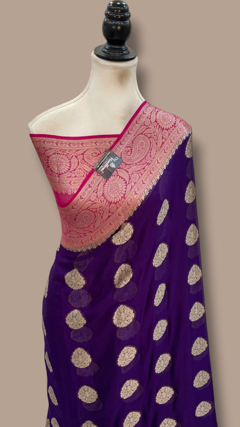 Pure Chiffon Khaddi Banarasi Saree