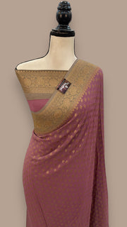 Khaddi Georgette Banarasi Saree -  Antique zari - The Handlooms