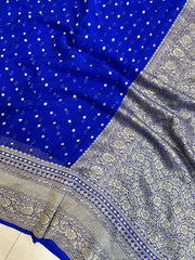 Khaddi Georgette Banarasi Saree - Gold zari - The Handlooms