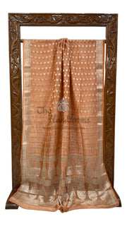Pure Kora Tissue Crush Handloom Banarasi Saree - The Handlooms