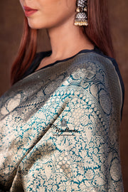 Pure Katan Silk Banarasi Handloom Saree - Tanchui Brocade - The Handlooms