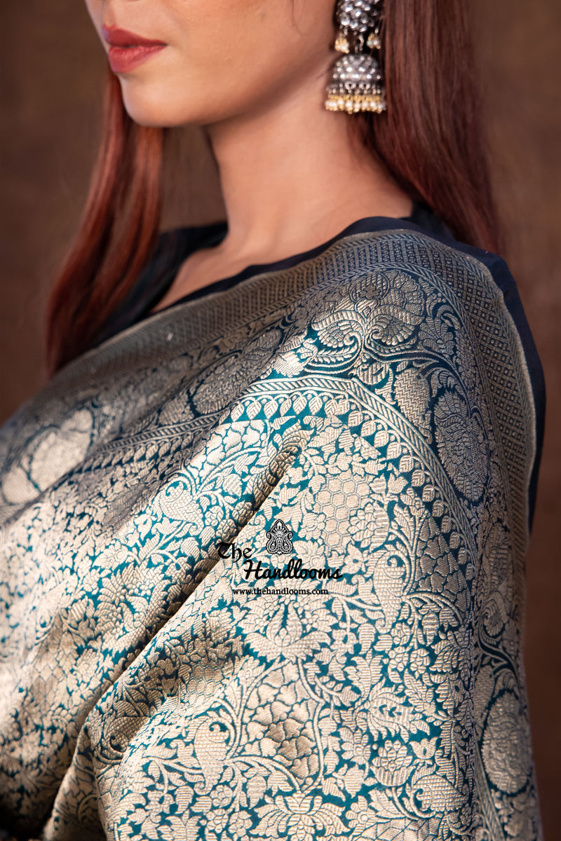 Pure Katan Silk Banarasi Handloom Saree - Tanchui Brocade - The Handlooms