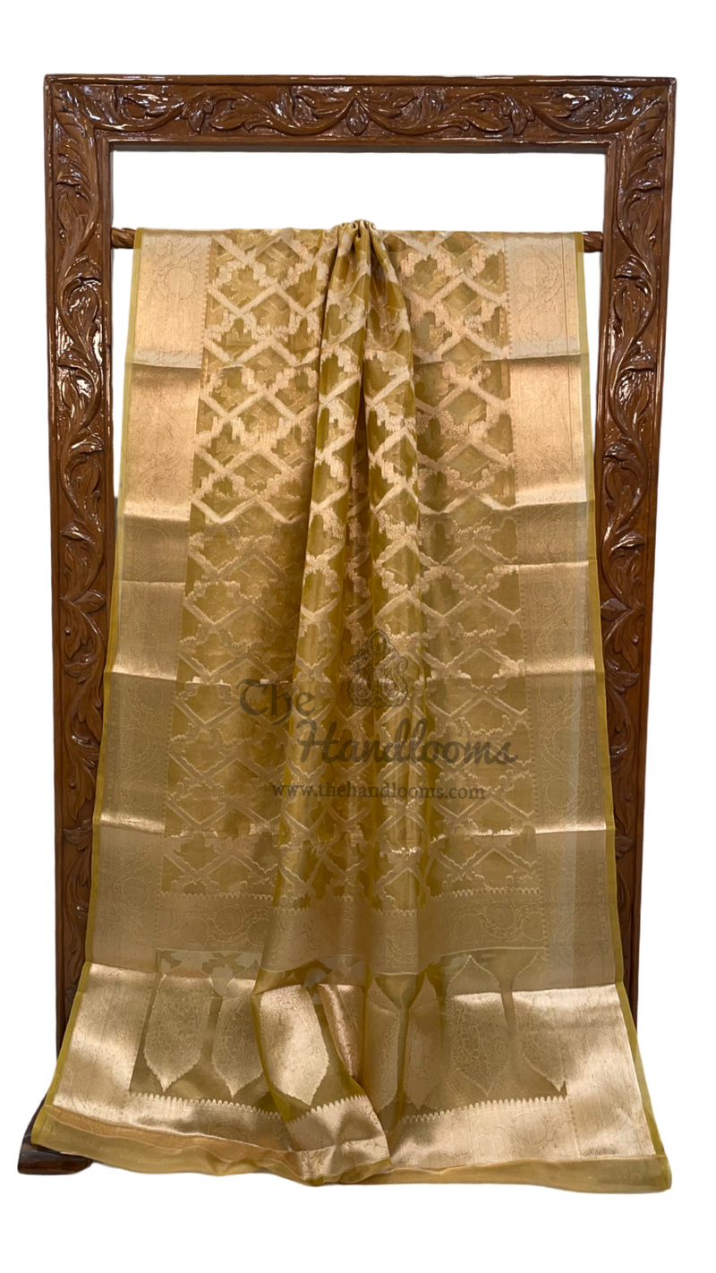 Pure Kora Tissue Handloom Banarasi Saree - The Handlooms