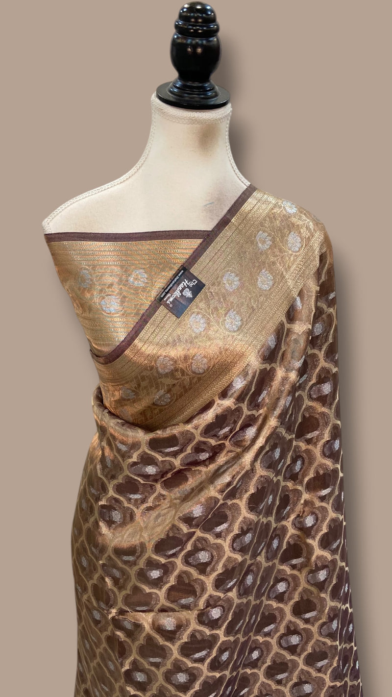 Pure Kora Tissue Silk Handloom Banarasi Saree