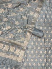 Pure Chiniya Silk Handlooms Banarasi Dress material - The Handlooms