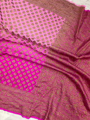 Khaddi Georgette Banarasi Saree -  Antique zari - The Handlooms