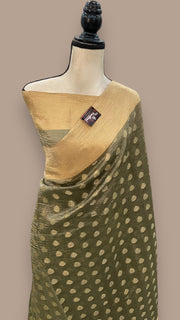 Pure Kora Tissue Crush Handloom Banarasi Saree - The Handlooms