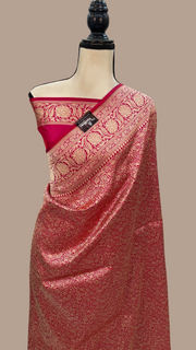 Pure Katan Silk Banarasi Handloom Saree - Tanchui Brocade - The Handlooms
