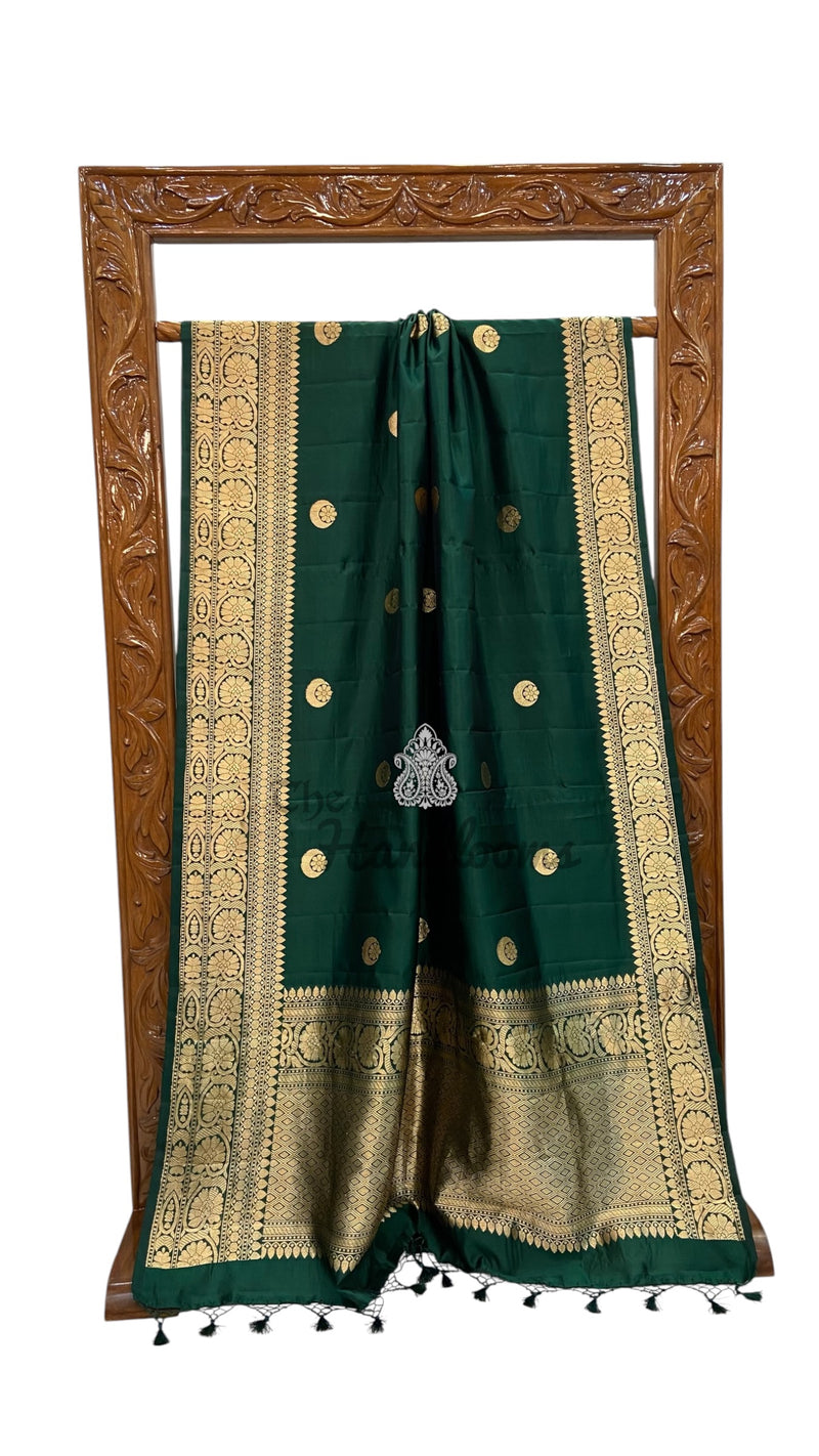 Pure Katan Silk Banarasi Handloom Saree - with motifs