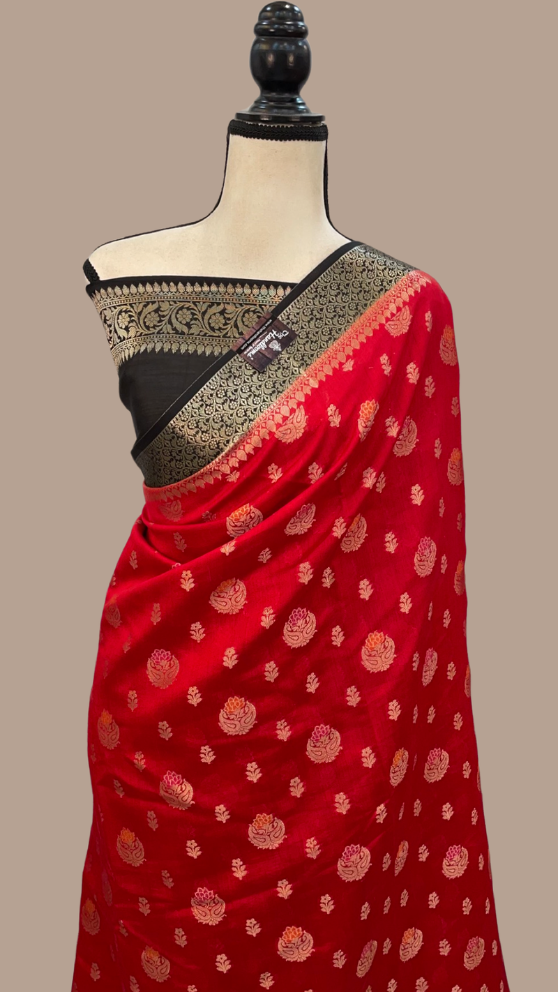 Pure Chiniya Silk Handloom Banarasi Saree - The Handlooms