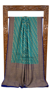 Khaddi Georgette Handloom Banarasi Saree -  Antique zari - The Handlooms