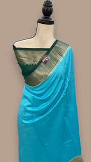 Pure Chiniya Silk Khaddi Handloom Banarasi Saree - The Handlooms