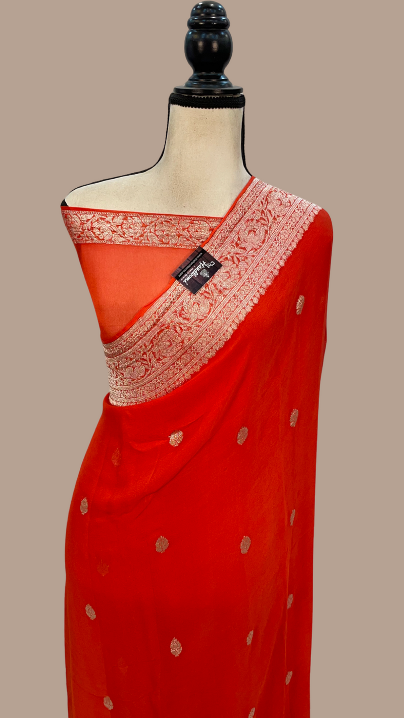 Pure Georgette Banarasi Saree - The Handlooms