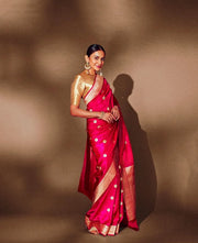 Rakul Preet Rani in our Pure Katan Silk Banarasi Handloom Saree - All Over Kadua Motifs - The Handlooms