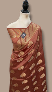 Pure Mango Silk Banarasi Handloom Saree - The Handlooms