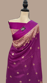 Pure Moonga Khaddi Handloom Banarasi Saree - The Handlooms