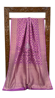 Pure Katan Silk Banarasi Handloom Saree - All Over Jaal Work - The Handlooms