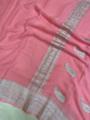 Pure Georgette Banarasi Handloom Saree - The Handlooms